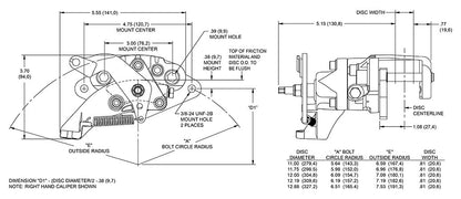 CALIPER,MC4 MECHANICAL PB,.178-.250",LEFT,GREY