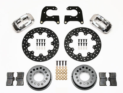 SMALL FORD DRAG KIT,2.66",REAR,11.44",DRILLED ROTORS,POLISHED