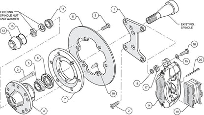 71-80 PINTO DRAG KIT,FRONT,DRILLED ROTORS,POLISHED