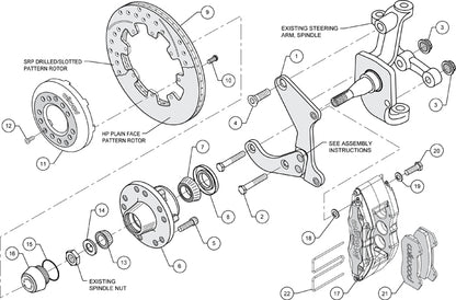 55-57 CHEVY KIT,FRONT,DP6,12",DRILLED