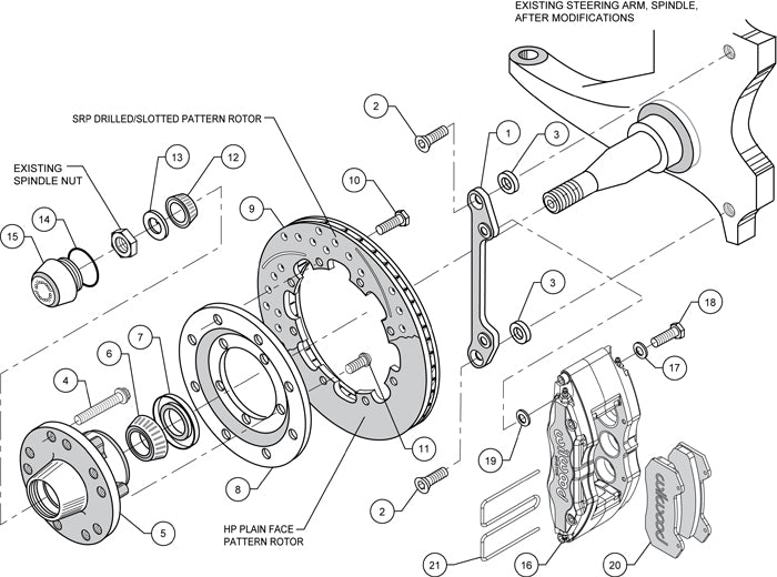 73-77 GM KIT,FRONT,DP6,12.19",DRILLED