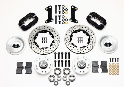 COILOVER & 4-LINK SYSTEM,WILWOOD 11" DRILLED BRAKES,BLACK CALIPERS,67-69 F
