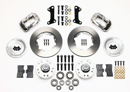 64-74 GM FRONT DISC BRAKE KIT,11" ROTORS,4 PISTON DYNALITE POLISHED CALIPERS