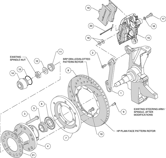 70-78 CAMARO KIT,FRONT,FDL,11",DRILLED