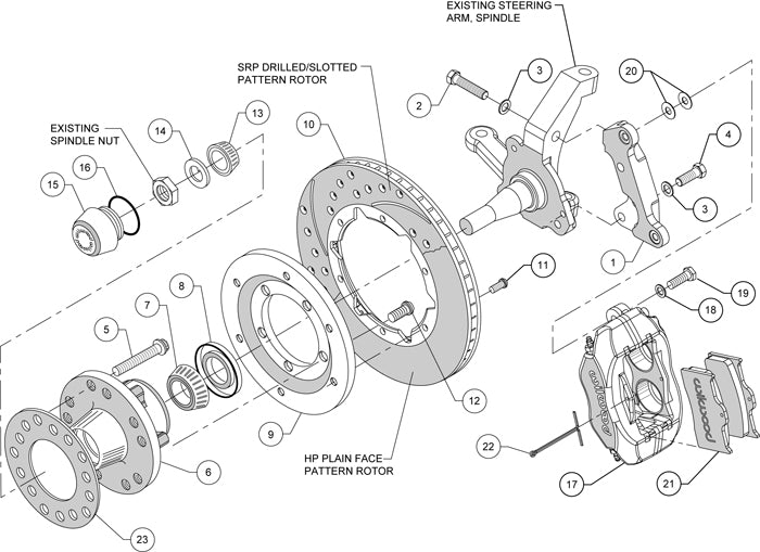 74-80 PINTO KIT,FRONT,FDL,11",DRILLED