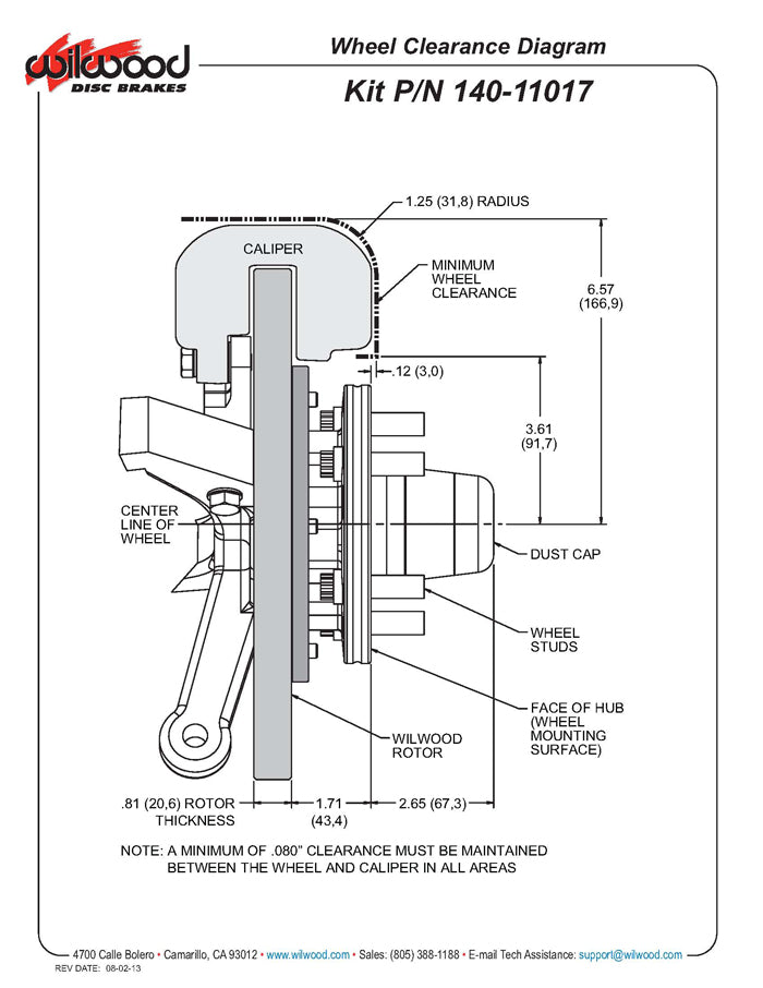 74-80 PINTO KIT,FRONT,FDL,11",DRILLED