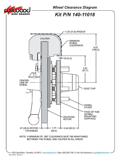 87-93 MUSTANG KIT,FRONT,FDL,11",DRILLED