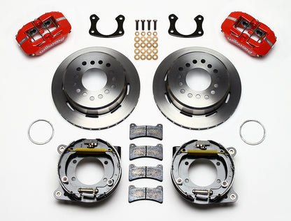 70-87 C10 5-LUG REAR END & WILWOOD BRAKES,11" ROTORS,RED CALIPERS,LINES,CABLES