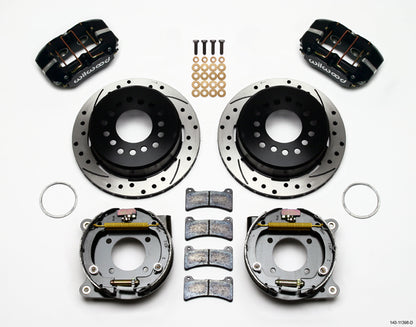 64-72 GM A-BODY FULL DISC BRAKE KIT & 2" DROP SPINDLES & ARMS,11" DRILLED,BLACK