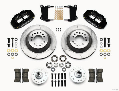 64-74 GM FRONT DISC BRAKE KIT,13" 1-PC. ROTORS,6 PISTON SUPERLITE BLACK CALIPERS