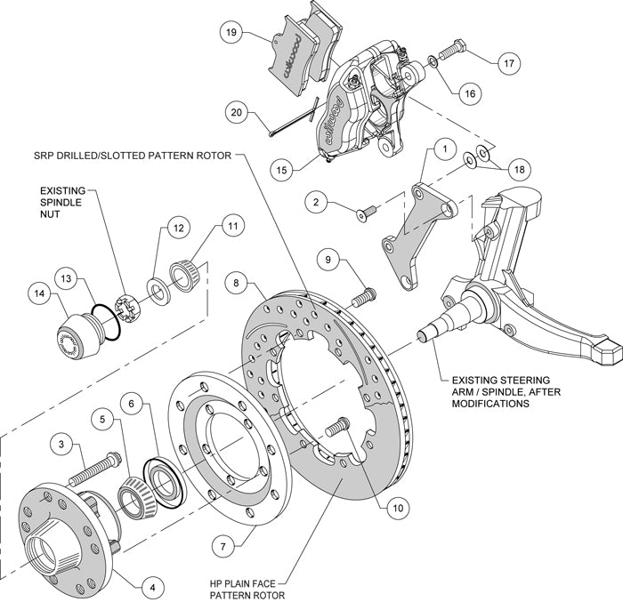 80-87 GM KIT,FRONT,FDL,12.19",DRILLED