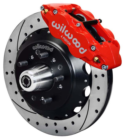 80-87 GM KIT,FRONT,SL6R,12.90",DRILLED,RED