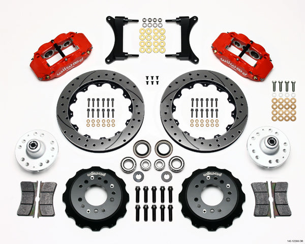 80-87 GM KIT,FRONT,SL6R,12.90",DRILLED,RED