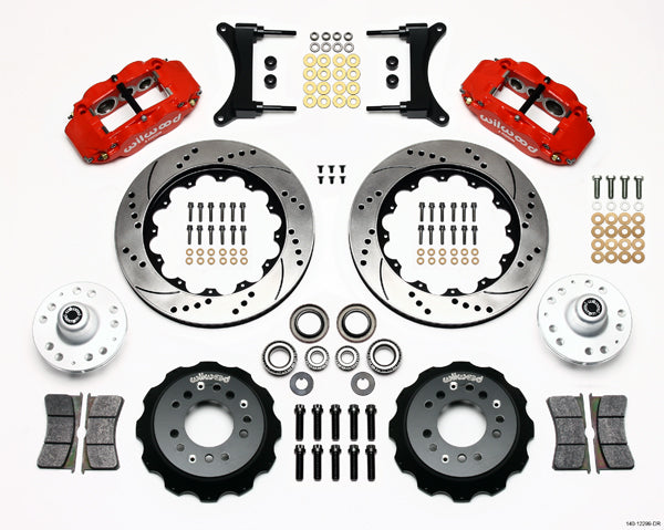 80-87 GM KIT,FRONT,SL6R,1.10,14",DRILLED,RED