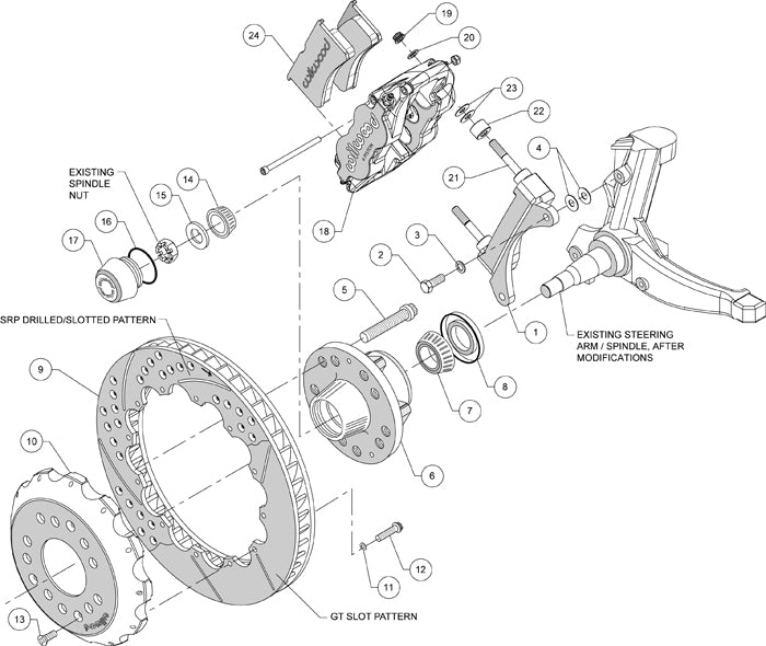 80-87 GM KIT,FRONT,SL6R,1.10,14",BLACK