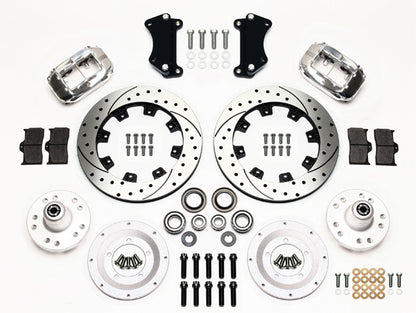 HEIDT'S 55-57 2" DROP KIT,FRONT,FDL,12" DRILLED ROTORS,POLISHED CALIPERS