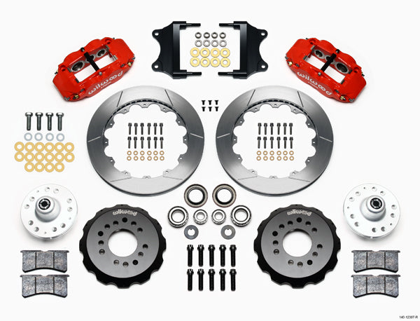 HEIDT'S 55-57 2" DROP KIT,FRONT,13" ROTORS,6 PISTON RED CALIPERS