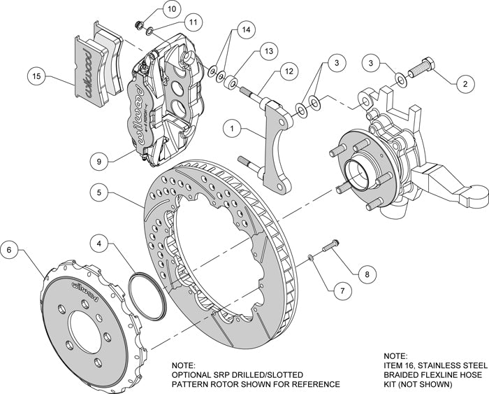 05-12 VW GOLF,JETTA,ETC,FRONT,12.88" DRILLED ROTORS