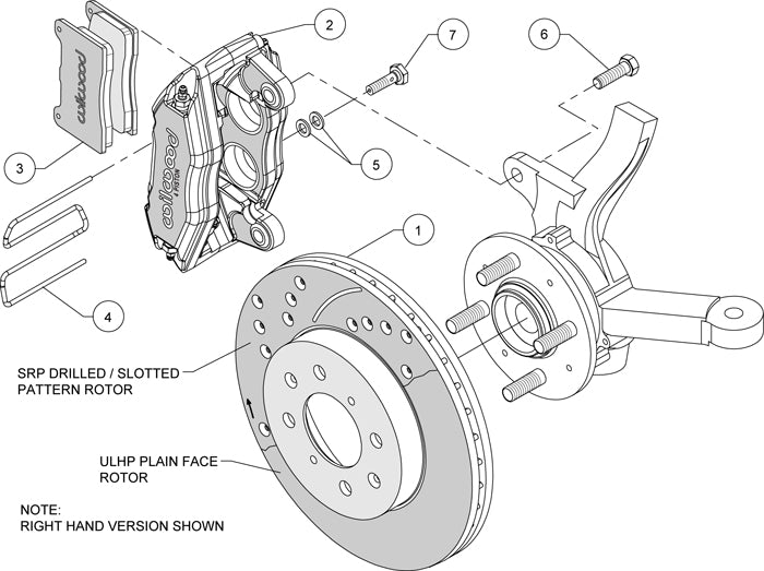 HONDA CALIPER & ROTOR KIT,FRONT,DPHA,RED