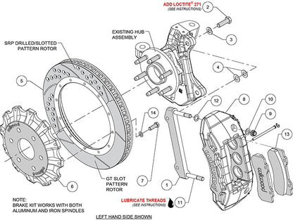 99-18 GM 1500 TRUCK/SUV,FRONT,TX6R 6 PISTON BLACK CALIPERS,16" DRILLED ROTORS