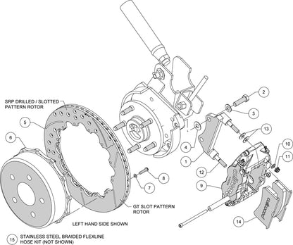 07-18 JEEP WRANGLER JK,REAR,13" ROTORS,BLACK CALIPERS