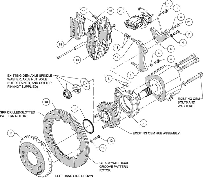 88-96 CORVETTE C4 KIT,REAR W/MPB,12.90" ROTORS,RED CALIPERS