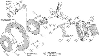 82-92 GM F-BODY,FRONT,SL6R,14" DRILLED ROTORS,RED