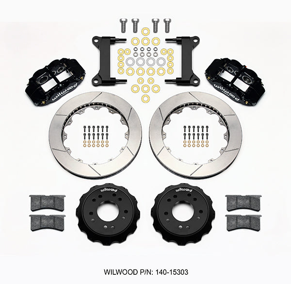 63-87 CHEVY C10 FRONT DISC BRAKE KIT FOR WILWOOD ALUM SPINDLES,13" ROTORS,BLACK