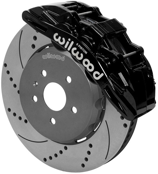 16-19 CAMARO,FRONT,15" ONE-PIECE DRILLED ROTORS,SX6R CALIPERS,BLACK