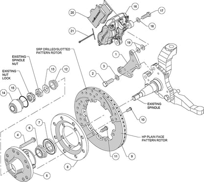 73-83 CDP A,B,E,F,J-BODY,W/DISC SPINDLES,12" DRILLED,BLACK