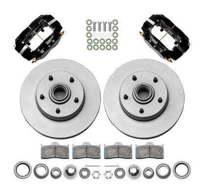 64-74 GM FRONT DISC BRAKE KIT FOR WILWOOD PRO SPINDLES,11" ROTORS,BLACK