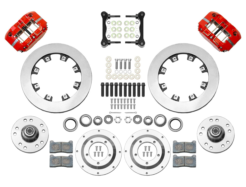 64-74 GM FRONT DISC BRAKE KIT FOR WILWOOD PRO SPINDLES,11.75" ROTORS,RED