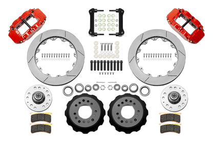 64-74 GM FRONT DISC BRAKE KIT FOR WILWOOD PRO SPINDLES,13" ROTORS,RED