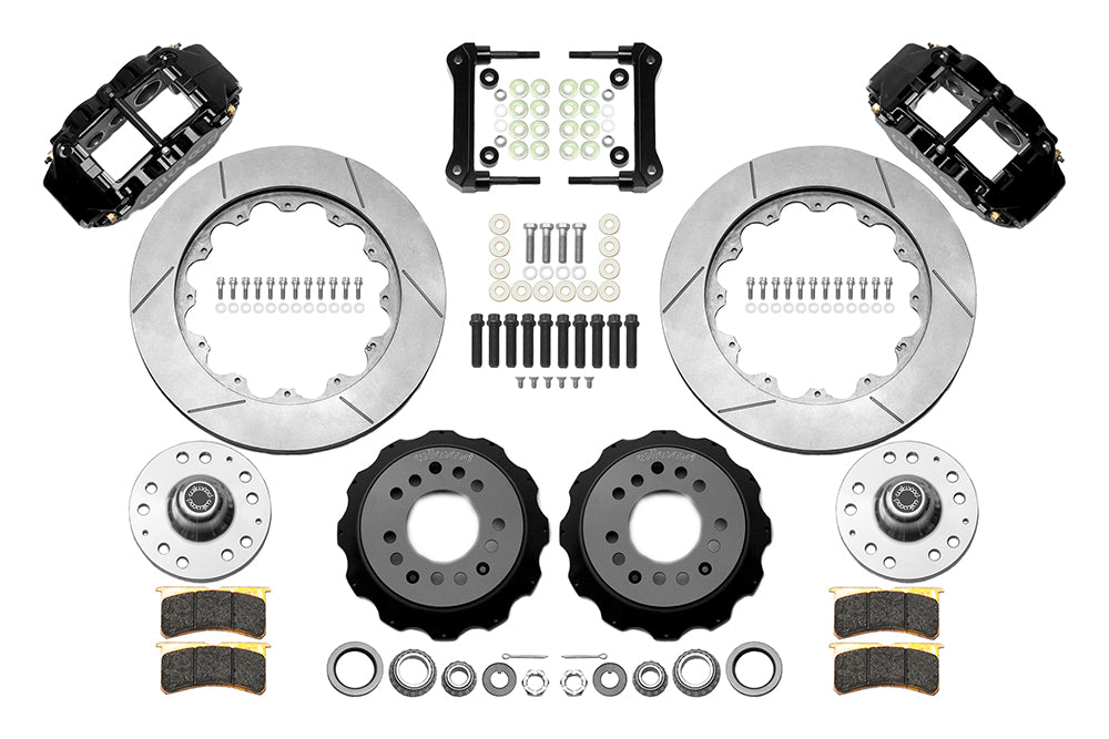 64-74 GM FRONT DISC BRAKE KIT FOR WILWOOD PRO SPINDLES,14" ROTORS,BLACK