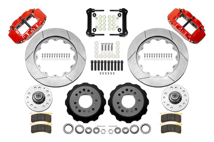 64-74 GM FRONT DISC BRAKE KIT FOR WILWOOD PRO SPINDLES,14" ROTORS,RED