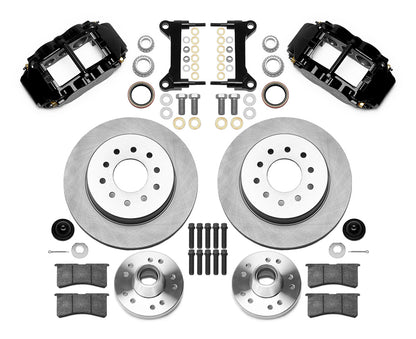 63-87 CHEVY C10 FRONT DISC BRAKE KIT FOR WILWOOD IRON SPINDLES,12" ROTORS,BLACK