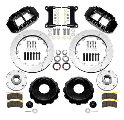 63-87 CHEVY C10 FRONT DISC BRAKE KIT FOR WIL IRON SPINDLES,6-LUG,13" ROTORS,BLCK