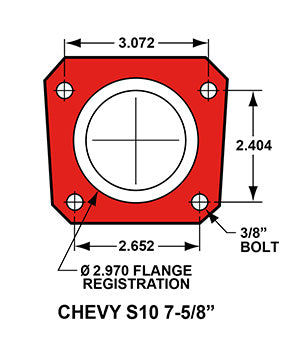 S10 7-5/8 KIT,REAR,DISC/DRUM,INTEGRAL,FDLI,12.19" DRILLED ROTORS,RED