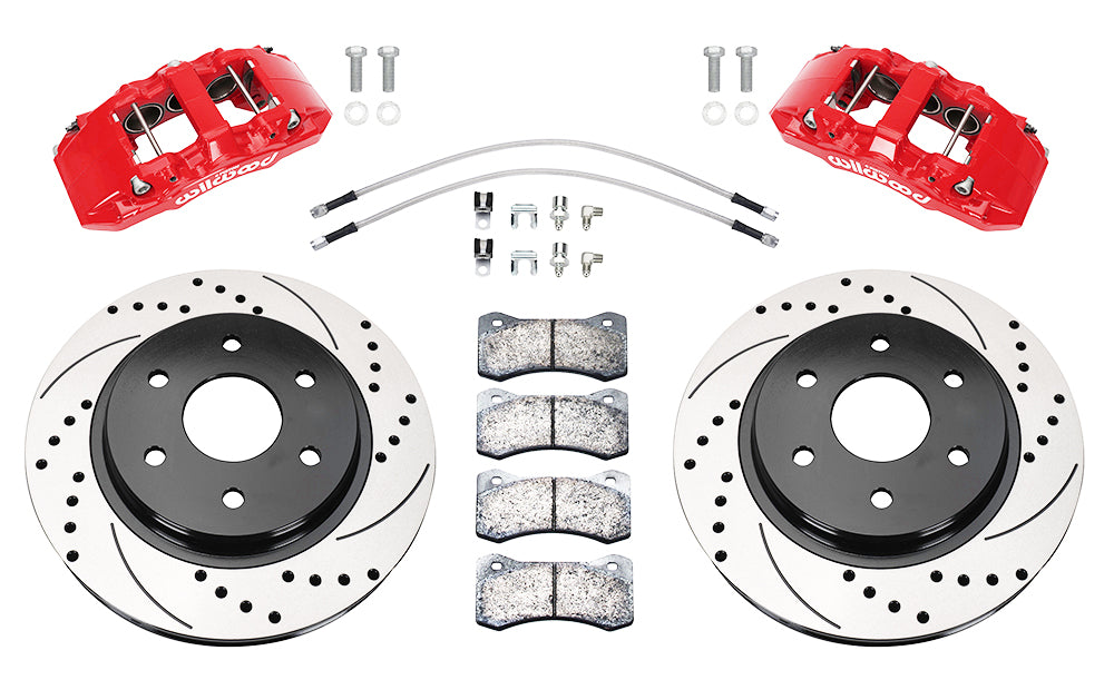 17-20 FORD F-150 RAPTOR,FRONT,AERO 6 PISTON,13.38" DRILLED ROTORS,RED CALIPERS