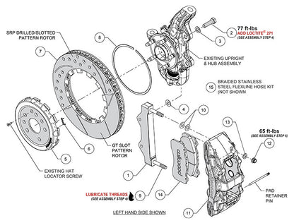 20-23 CORVETTE C8,FRONT,SX6R,15" ROTORS,BLACK CALIPERS