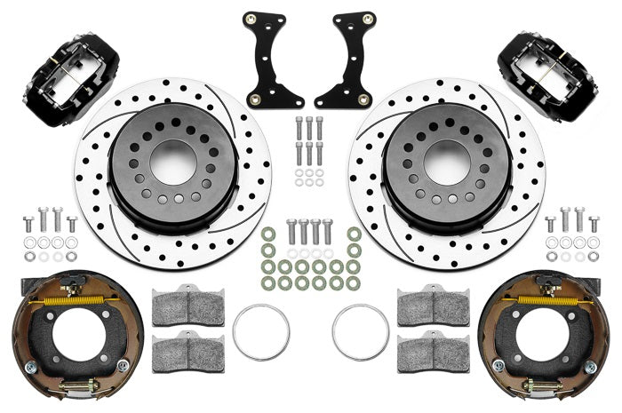 GM G-BODY BRAKE KIT,2.62",REAR PB,DYNALITE CALIPERS,12" DRILLED ROTORS,BLACK