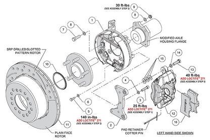 GM G-BODY BRAKE KIT,2.62",REAR PB,DYNALITE CALIPERS,12" ROTORS,RED