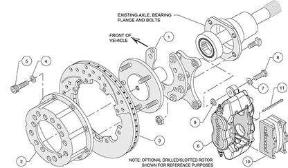 BIG FORD KIT,2.36",REAR,12.19" DRILLED,POLISHED