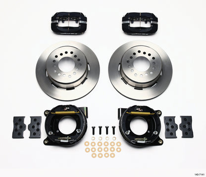 64-72 GM A FULL DISC BRAKE KIT,STOCK SPINDLES,ARMS,6 PIS. FRONT,12" ROTORS,BLACK