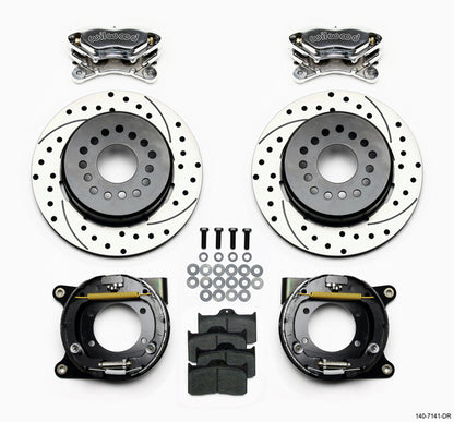 64-74 GM DISC BRAKE KIT,FRONT & REAR WITH LINES,12.19" DRILLED ROTORS,POLISH CAL