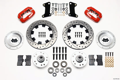 AIR RIDE SYSTEM,ARMS,BARS,WILWOOD 12" DRILLED BRAKES,RED CALIPERS,64-67 GM A-