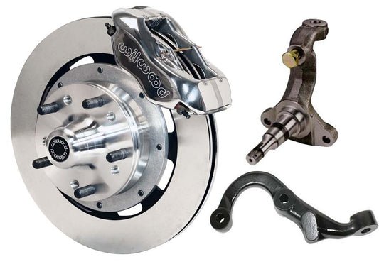 67-69 GM F-BODY FRONT DISC BRAKE KIT & STOCK SPINDLES & ARMS,12" ROTORS,POLISHED