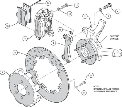 HONDA/ACURA DRAG KIT,FR,11.75",DRILLED