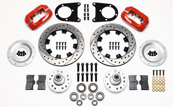 37-48 FORD KIT,FRONT,FDL,12",DRILLED,RED