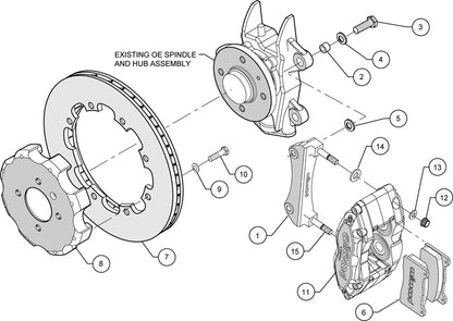 MINI-COOPER KIT,FRONT,DP,11.75" DRILLED ROTORS,RED